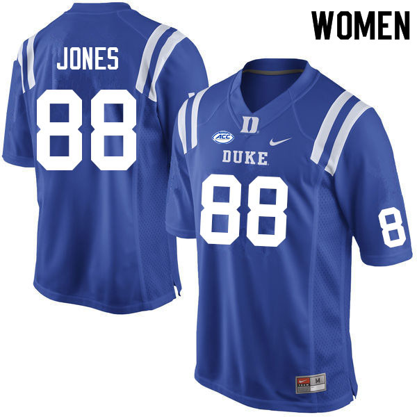 Women #88 Andrew Jones Duke Blue Devils College Football Jerseys Sale-Blue - Click Image to Close